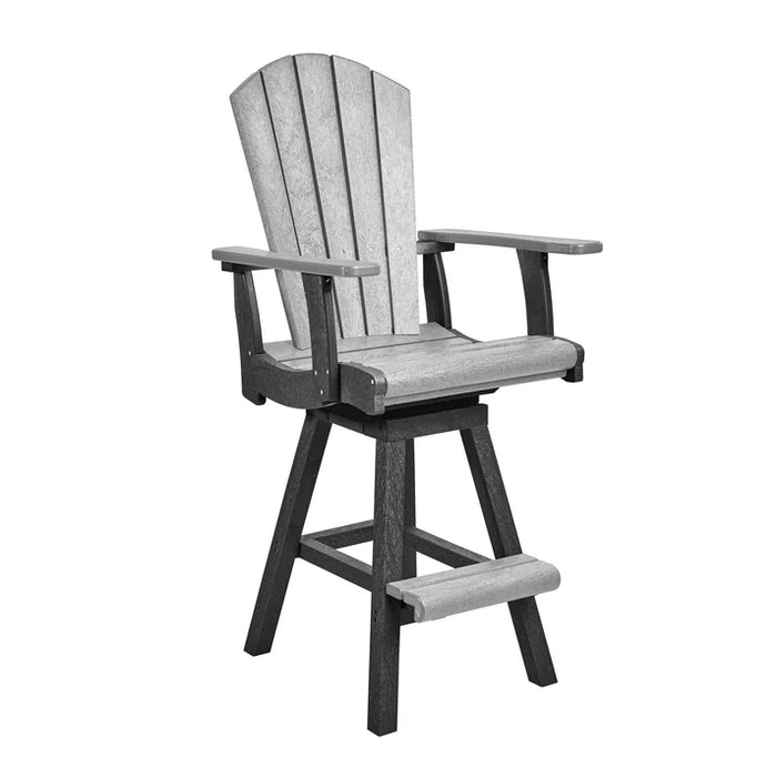 C.R. Plastic Swivel Pub Arm Chair