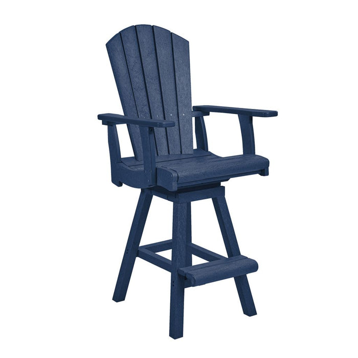 C.R. Plastic Swivel Pub Arm Chair