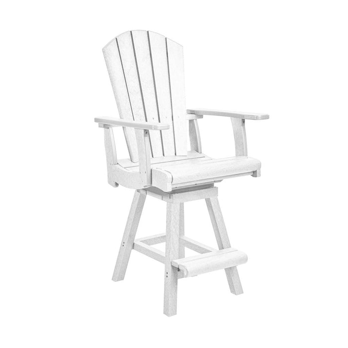 C.R. Plastic Swivel Counter Arm Chair