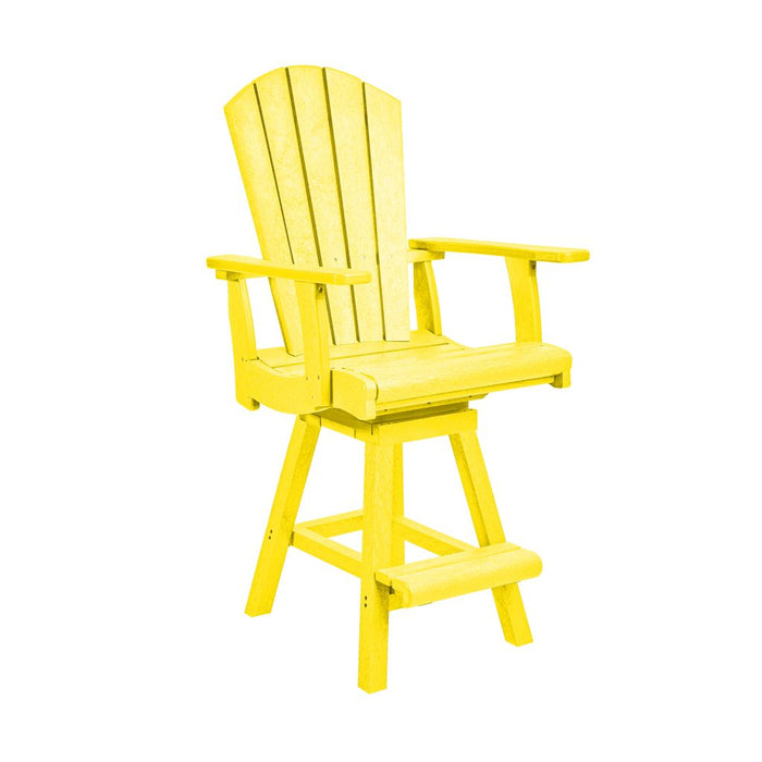 C.R. Plastic Swivel Counter Arm Chair