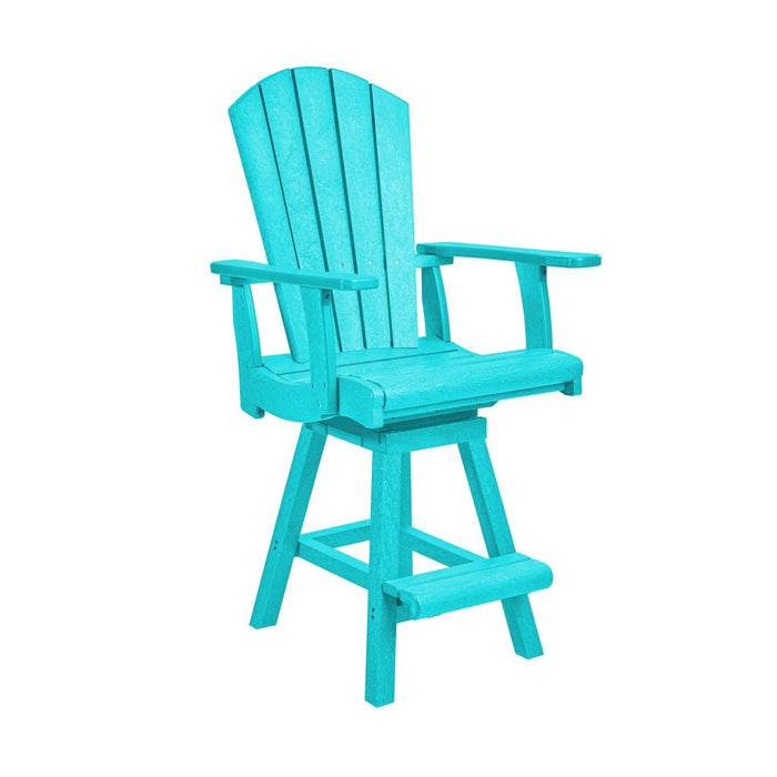 C.R. Plastic Swivel Counter Arm Chair