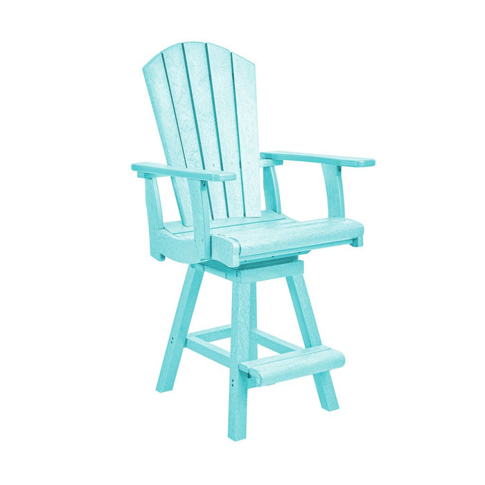 C.R. Plastic Swivel Counter Arm Chair