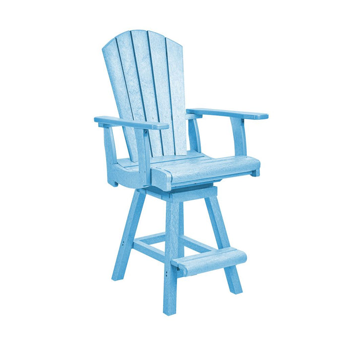 C.R. Plastic Swivel Counter Arm Chair