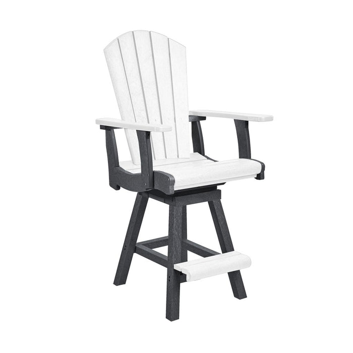 C.R. Plastic Swivel Counter Arm Chair