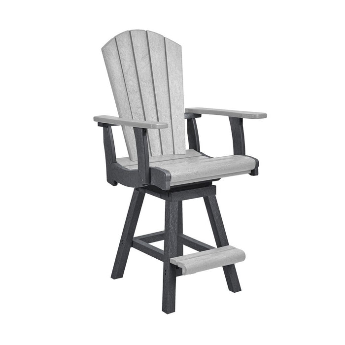 C.R. Plastic Swivel Counter Arm Chair