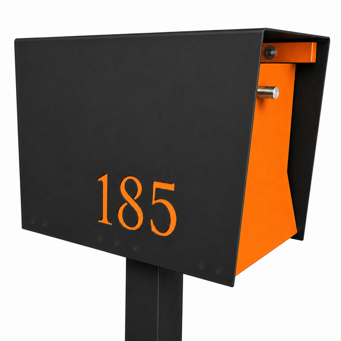 Uptown Box-2.0 in TEXTURED MATT JET BLACK - Modern Mailbox