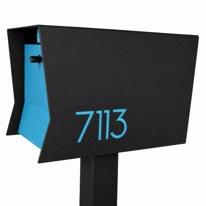 Retrobox-2.0  in TEXTURED MATT JET BLACK - Modern Mailbox
