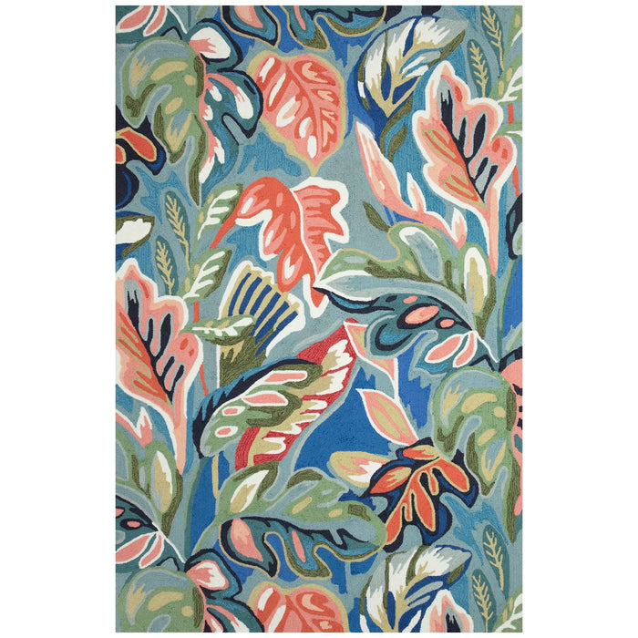 1740/04 Capri On Holiday Indoor/Outdoor Rug Aqua by Trans Ocean