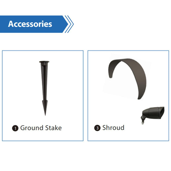 CDRA12 12W Smart Bluetooth RGBW Narrow Beam Directional Outdoor Landscape Spotlight with Remote Control