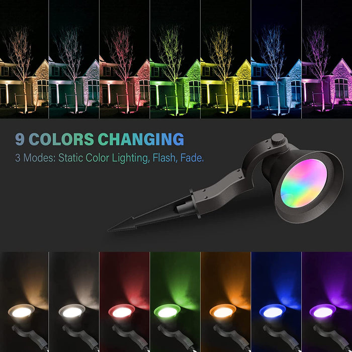 CDRA95 10W LED Smart Wi-Fi RGBW Wide Beam Directional Outdoor Landscape Spotlight