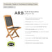 ARB Teak & Textilene Folding Chair Colorado