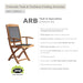 ARB Teak & Textilene Folding Armchair Colorado