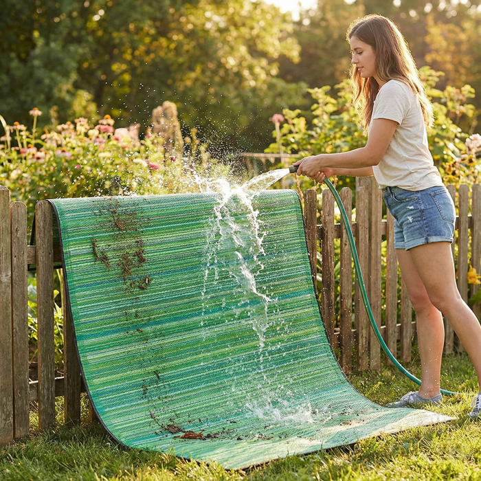 Cancun - Green Outdoor Rug for Patio