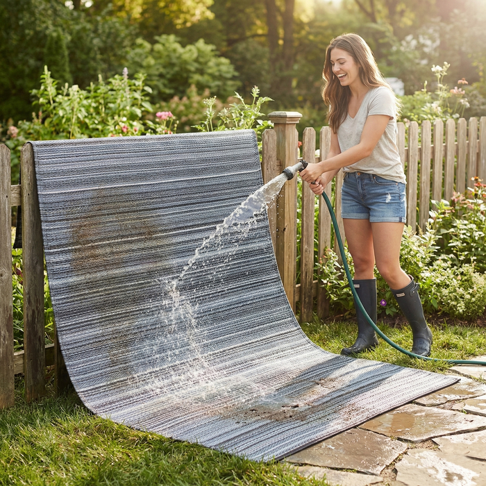 Cancun - Midnight Outdoor Rug for Patio