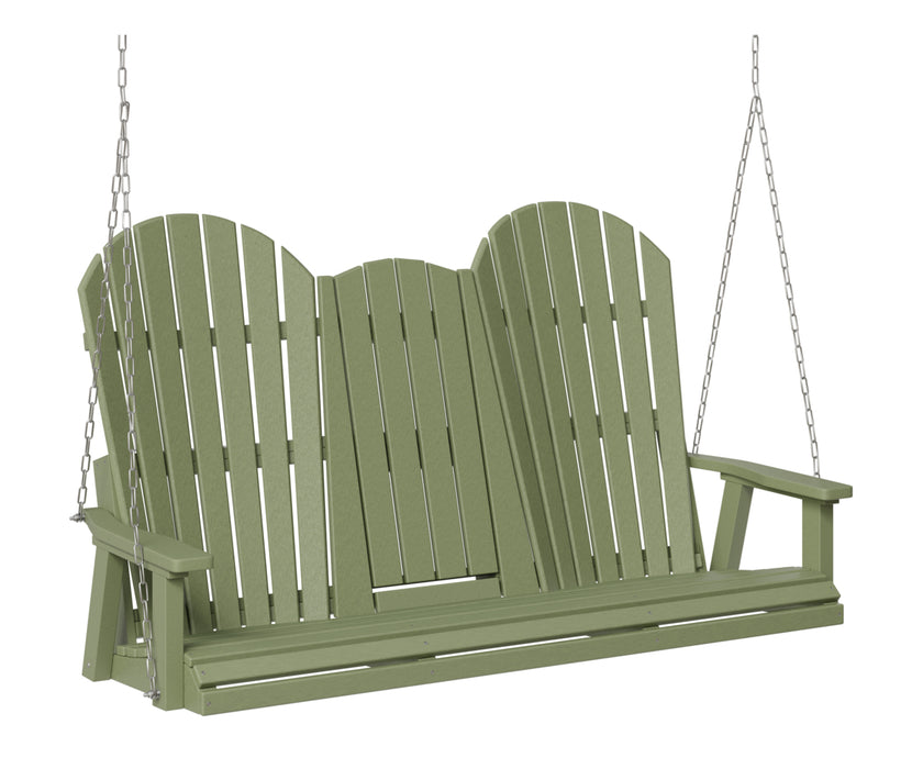 Berlin Gardens Comfo Back Three Seat Console Swing with Zinc Chains