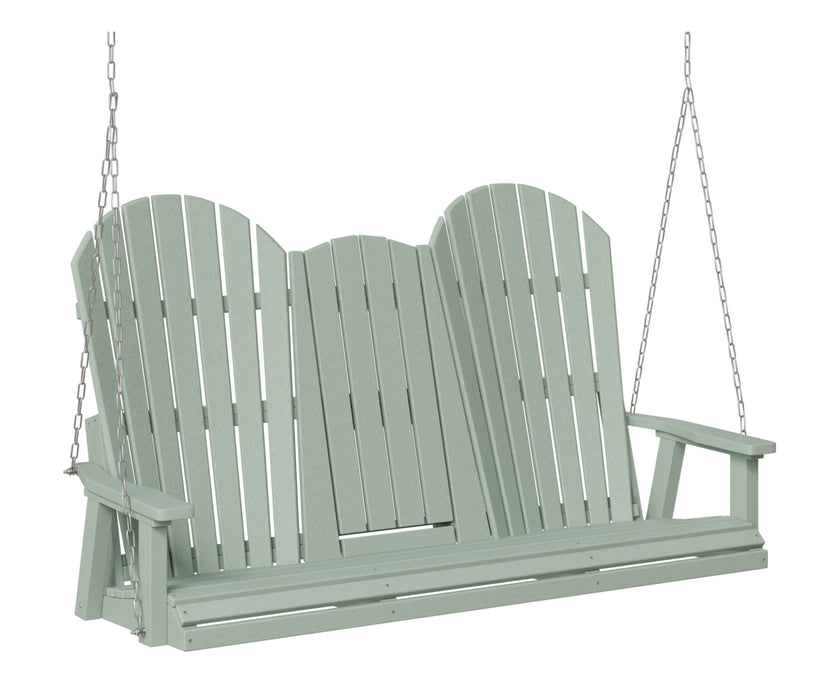 Berlin Gardens Comfo Back Three Seat Console Swing with Zinc Chains