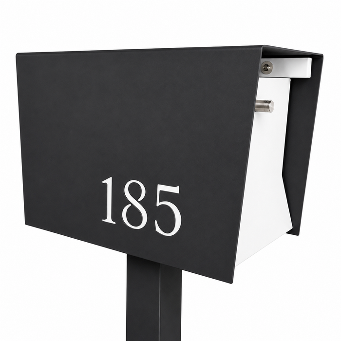 Uptown Box-2.0 in TEXTURED MATT JET BLACK - Modern Mailbox