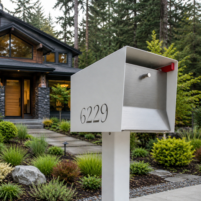 UptownBox-2.0 in ARCTIC WHITE - Modern Mailbox