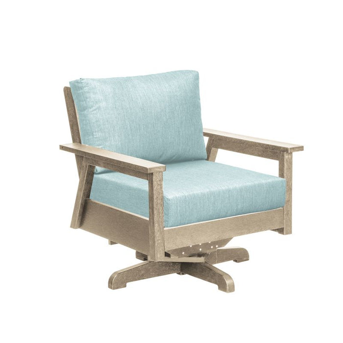 C.R. Plastic Tofino Swivel Arm Chair