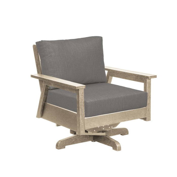 C.R. Plastic Tofino Swivel Arm Chair