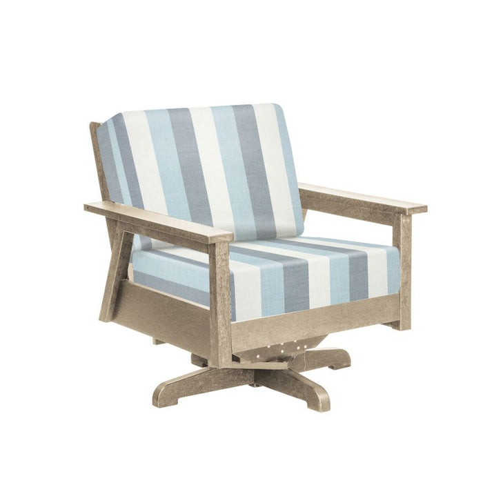 C.R. Plastic Tofino Swivel Arm Chair