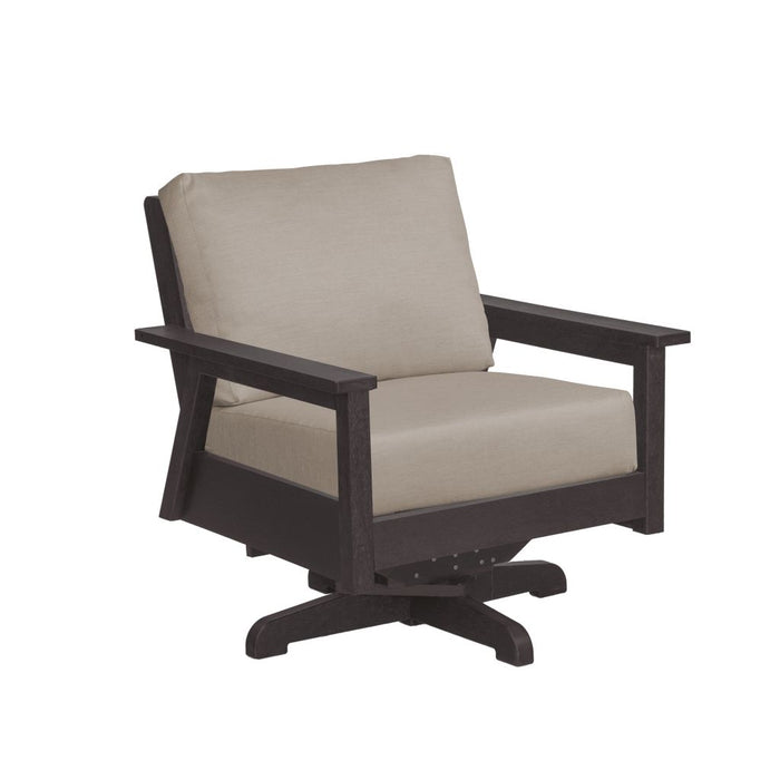 C.R. Plastic Tofino Swivel Arm Chair