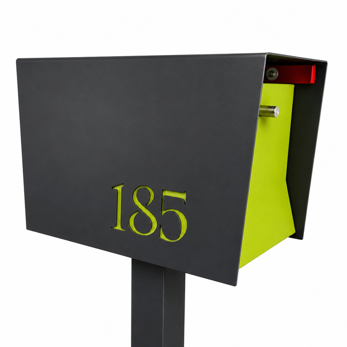 Uptown Box-2.0 in TEXTURED MATT JET BLACK - Modern Mailbox
