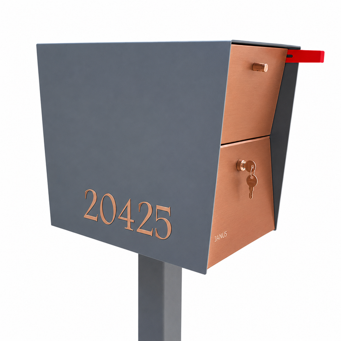 The UpTown Box Locking Package Dropbox  DESIGNER GRAY - Modern Mailbox
