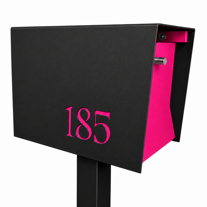 Uptown Box-2.0 in TEXTURED MATT JET BLACK - Modern Mailbox