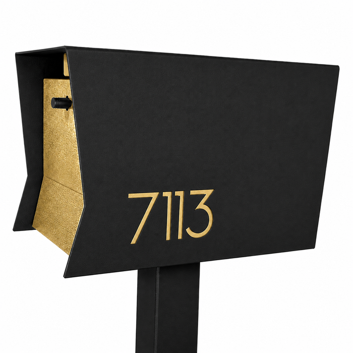 Retrobox-2.0  in TEXTURED MATT JET BLACK - Modern Mailbox