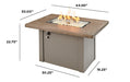 Havenwood Rectangular Gas Fire Pit Table
