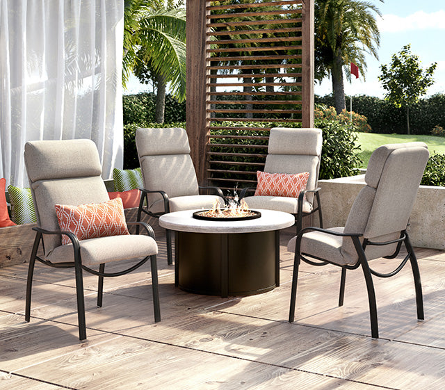 Homecrest Concrete 42" Round Lounge Fire Table Pit