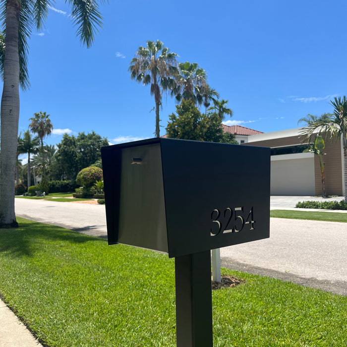 Uptown Box-2.0 in TEXTURED MATT JET BLACK - Modern Mailbox