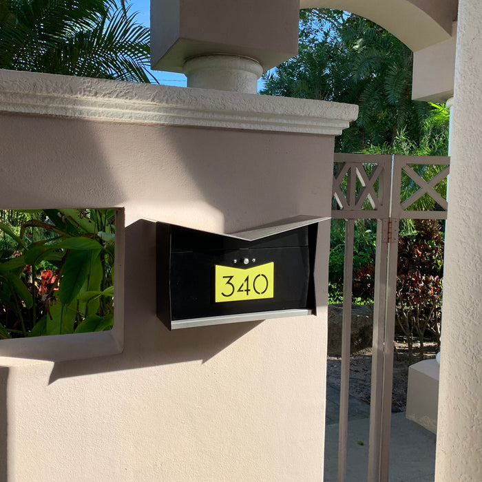 ButterFly Box in JET BLACK - Wall Mount Mailbox