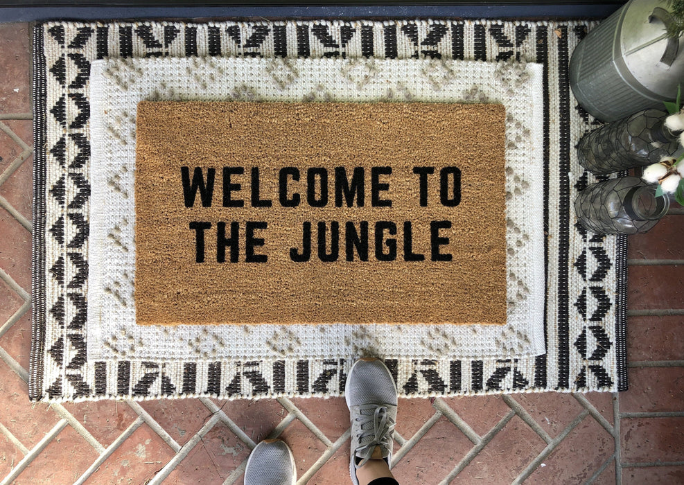 Welcome To The Jungle Funny Family Doormat