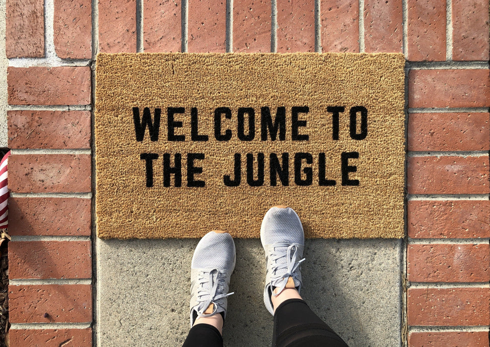 Welcome To The Jungle Funny Family Doormat