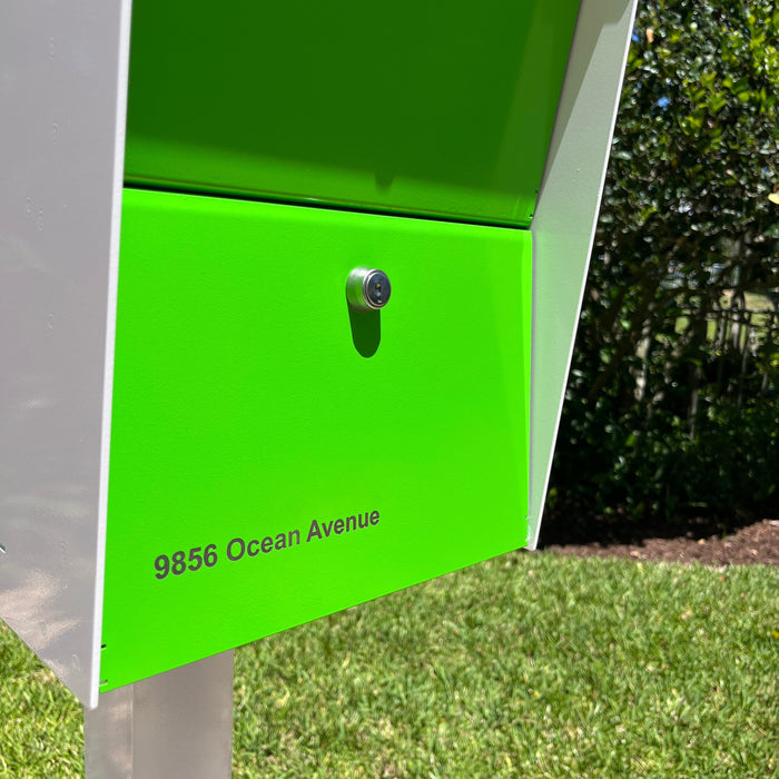 NEW! The Retrobox Locking Package Dropbox in TEXTURED MATT JET BLACK - Modern Mailbox
