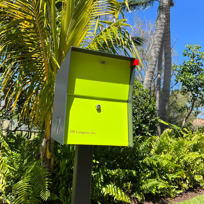 NEW! The UpTown Box Locking Package Dropbox  in COCONUT - Modern Mailbox