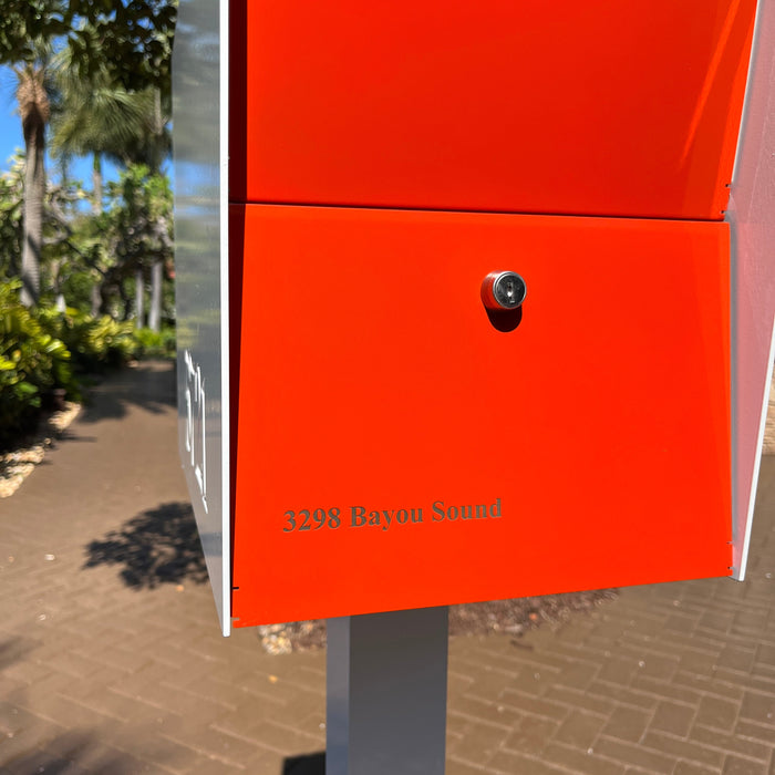 NEW! The UpTown Box Locking Package Dropbox in ARCTIC WHITE - Modern Mailbox
