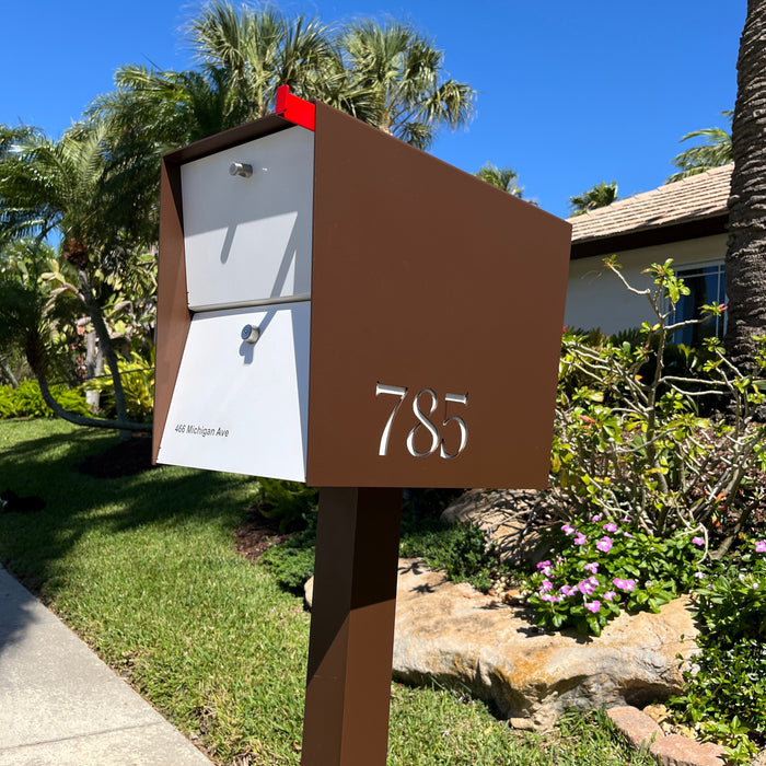 NEW! The UpTown Box Locking Package Dropbox  in COCONUT - Modern Mailbox