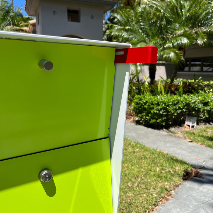 NEW! The Retrobox Locking Package Dropbox in GRAY- Modern Mailbox