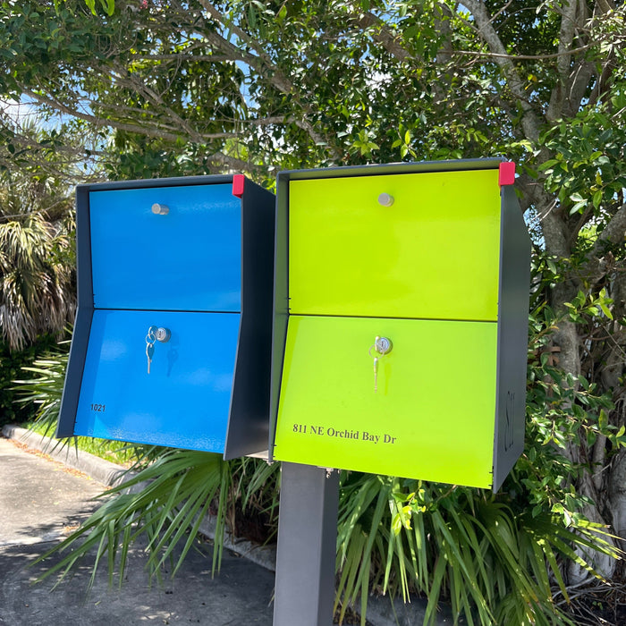 The UpTown Box Locking Package Dropbox  DESIGNER GRAY - Modern Mailbox