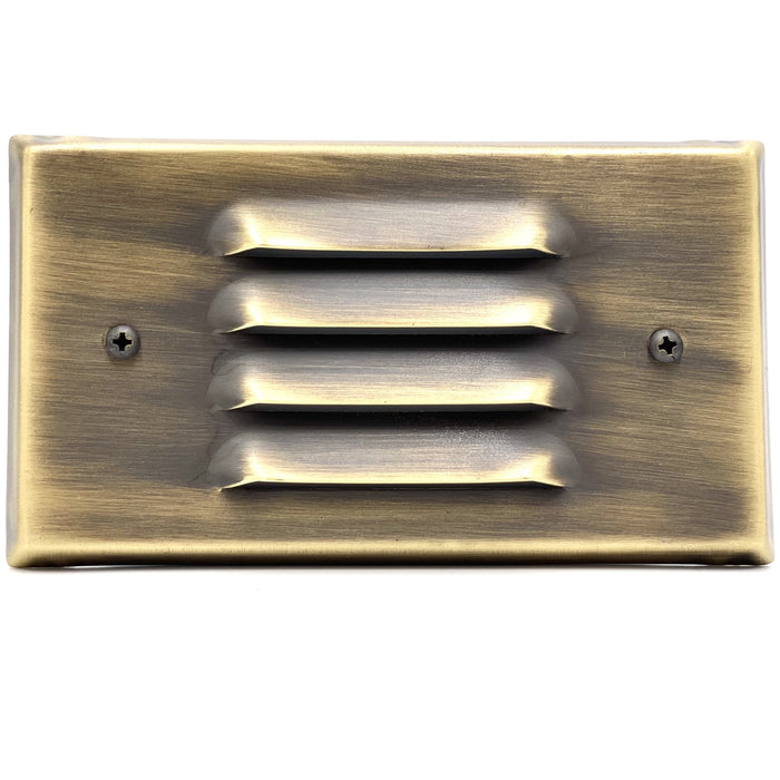 STBP05 Tulay Outdoor Step Light Solid Brass Louvered Small Low Voltage Landscape Lighting