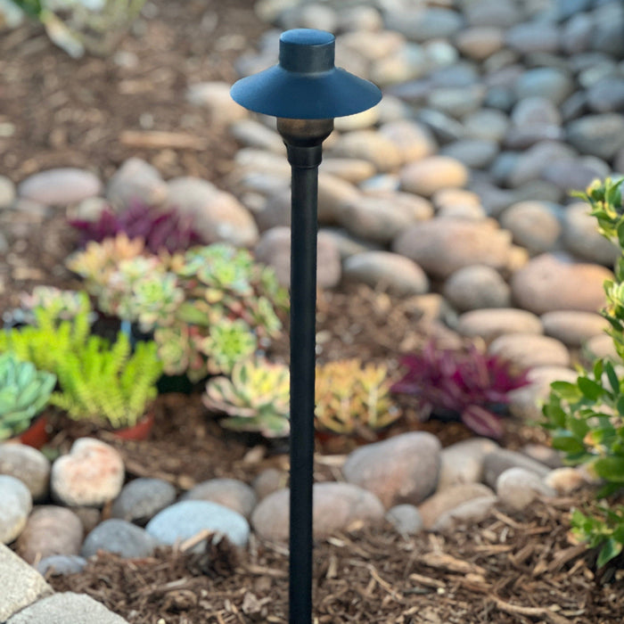 BPLP09 Tulay SH 18" Black Brass Path Light Low Voltage Outdoor Lighting