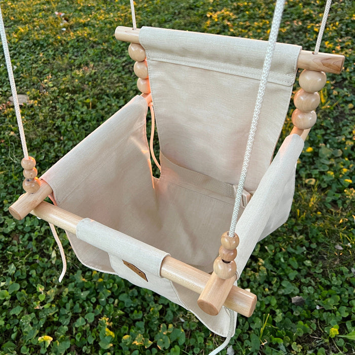 Premium Outdoor High Back Swing Wheat