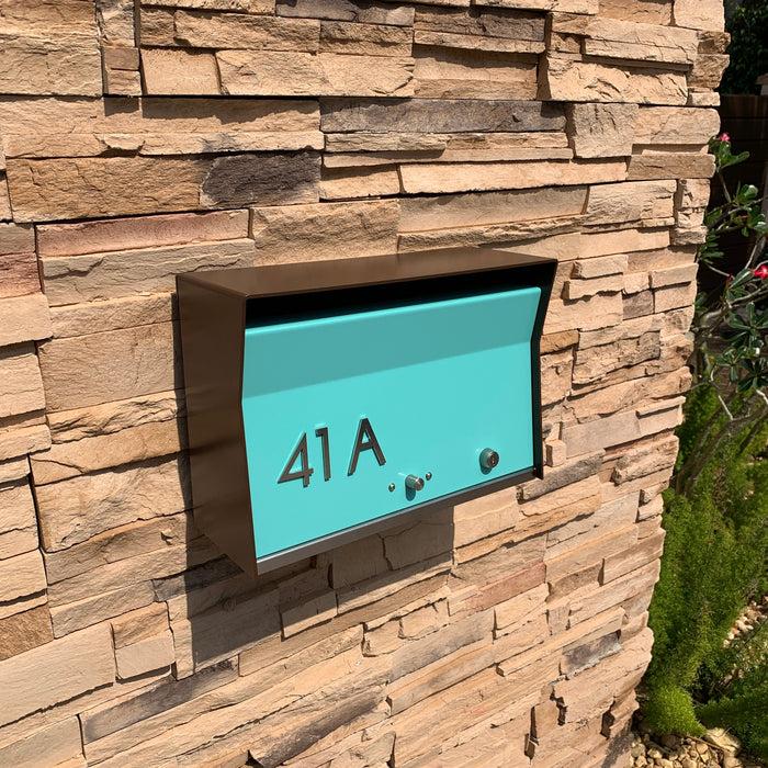 RetroBox Locking Wall Mounted Mailbox in COCONUT
