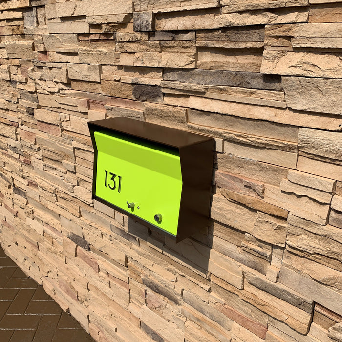 RetroBox Locking Wall Mounted Mailbox in COCONUT