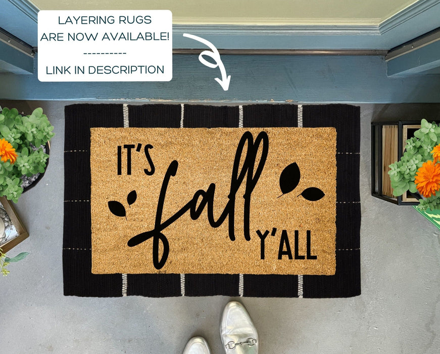 It's Fall Y'all Fall Welcome Mat