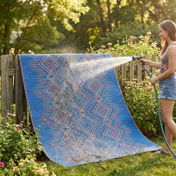 Jodhpur - Multi Blue Outdoor Rug for Patio