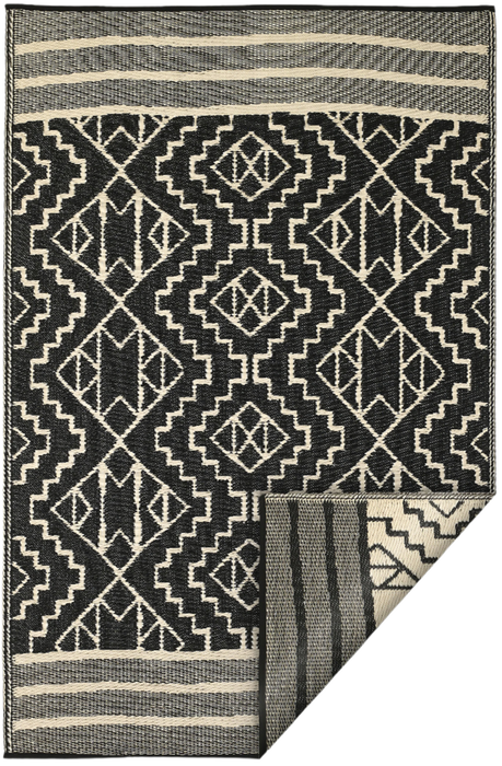 Kilimanjaro - Black Outdoor Rug for Patio FINAL SALE